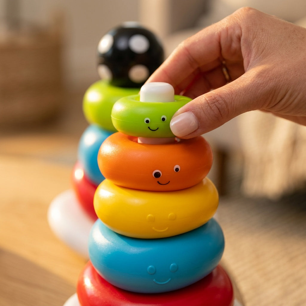 Funny Faces Ring Stacker Toy for Babies