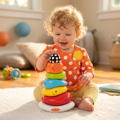 Funny Faces Ring Stacker Toy for Babies