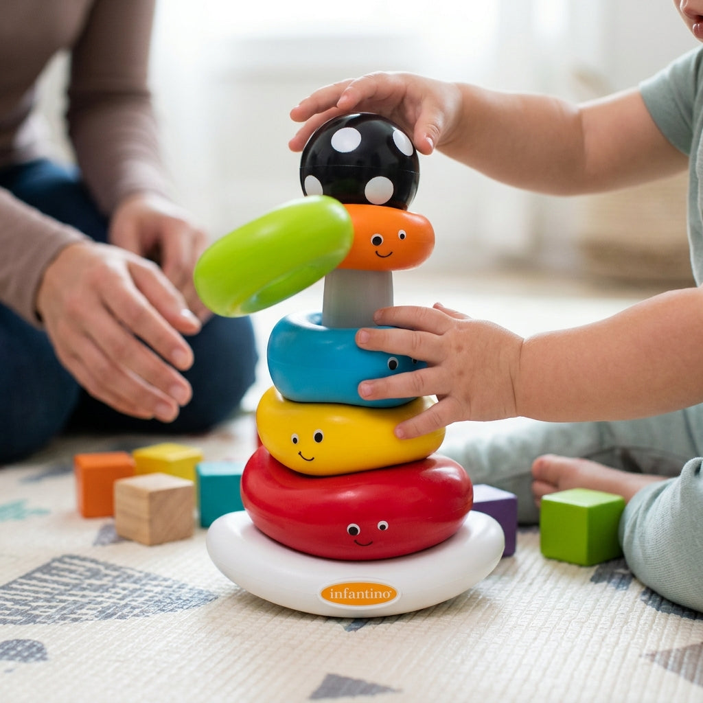 Funny Faces Ring Stacker Toy for Babies