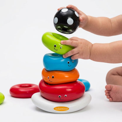 Funny Faces Ring Stacker Toy for Babies